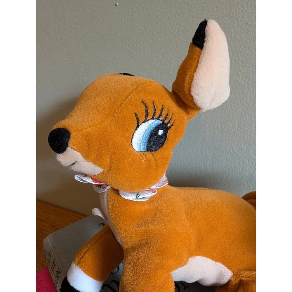 Vintage 1999 Rudolph and Clarice Musical Plush Set Christmas Reindeer WORKS
